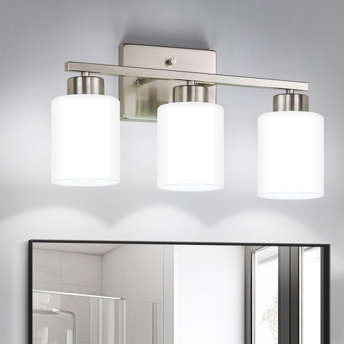 Brushed nickel bathroom light - brushed,