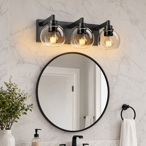 Black led vanity 3 light - 20'',