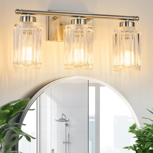 Stylish light brushed nickel - 3-light,