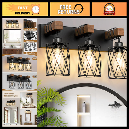 Farmhouse light bathroom - 3-light,