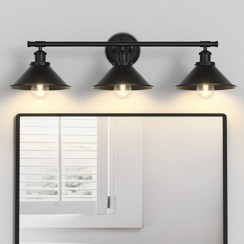 Light black bathroom vanity - 3-light,